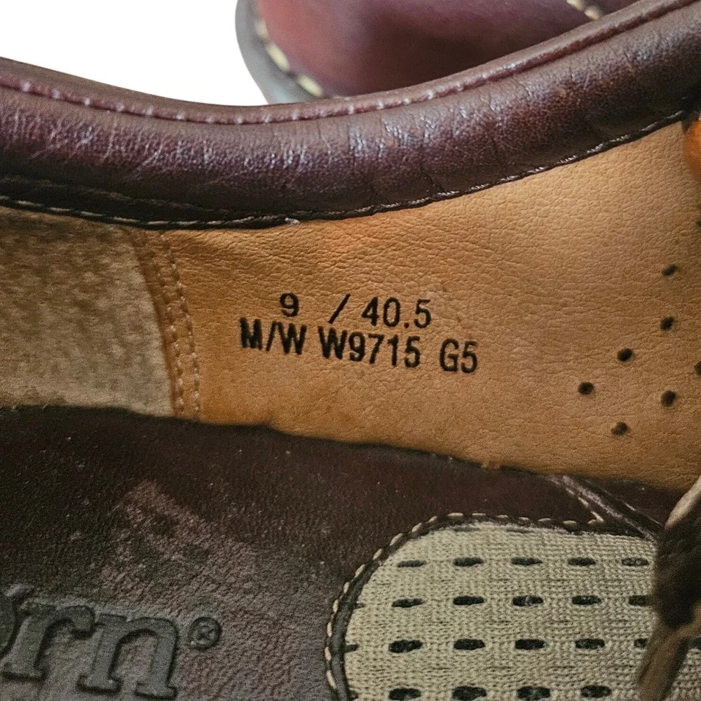Born Brown Leather Oxford Shoes Womens 9 Comfort Lace-Up